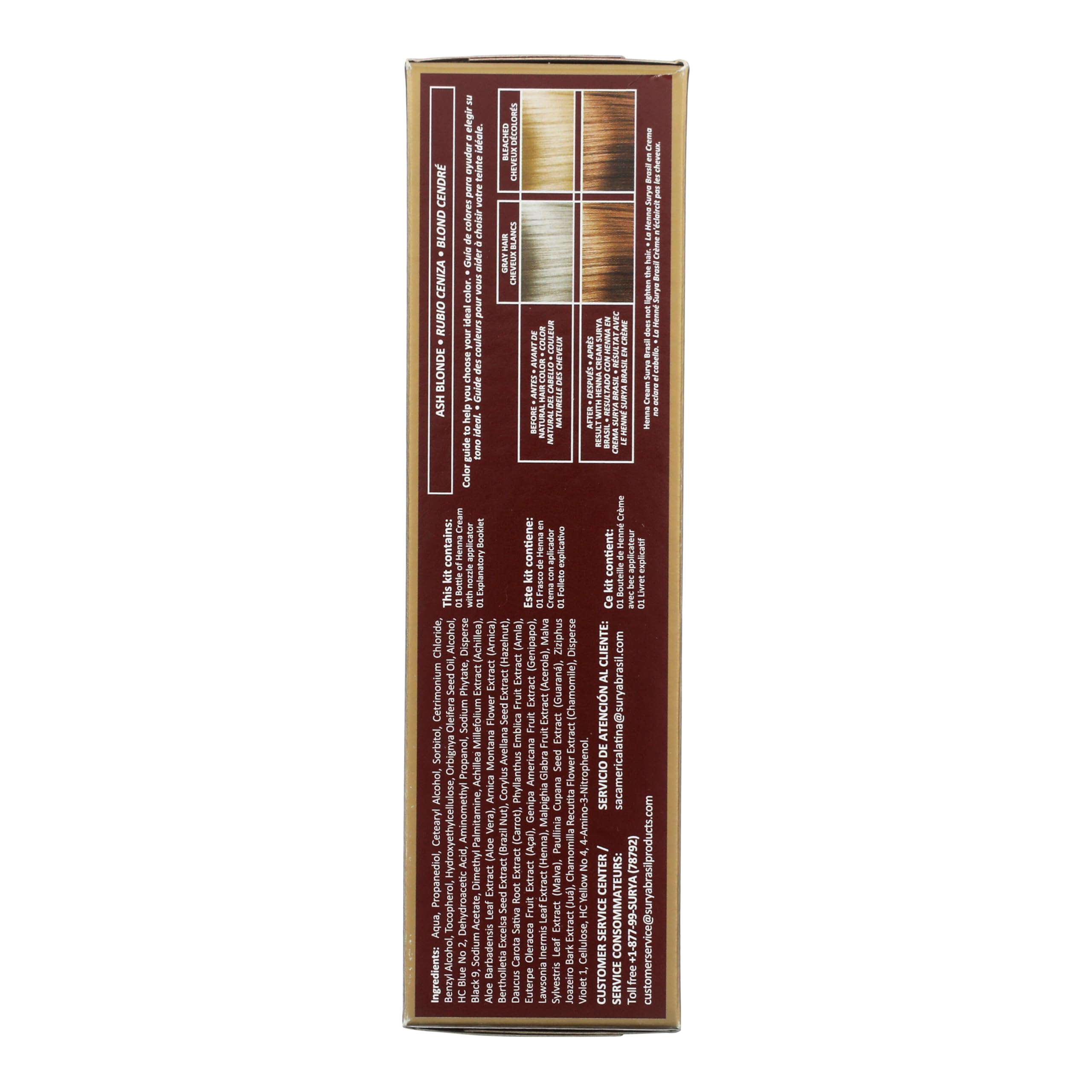 Amazon.com : Surya Brasil Henna Cream Ash Blonde - 98% Natural